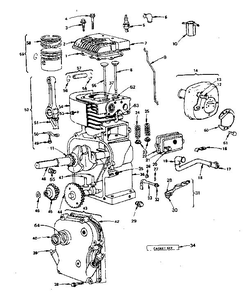 Cylinder And Crankcase Diagram and Parts List for 130200-130299 3130-01-3130-01 Briggs and Stratton Engine